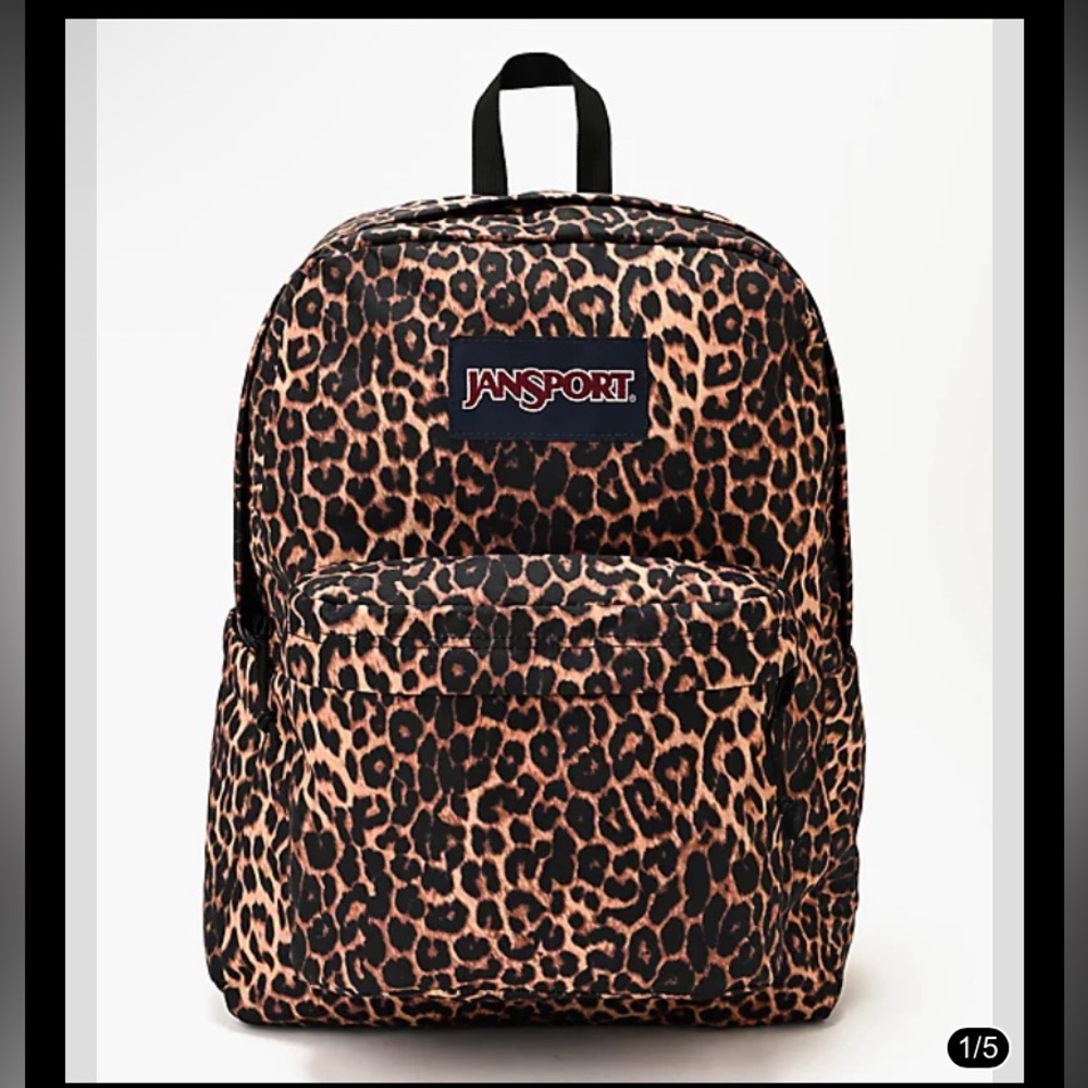 NWOT Jansport Superbreak Plus Leopard Backpack